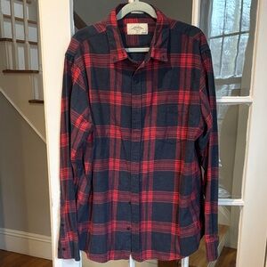 Hawker Rye Classic Red and Blue Flannel Men's Shirt size XXL